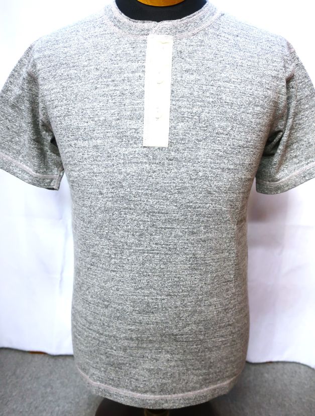 スラブヤーン ヘンリーネック 半袖Tシャツ