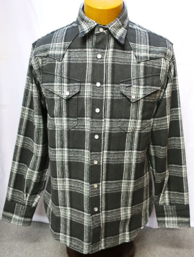 長袖ウエスタンシャツ BRUSHED HERRINGBONE