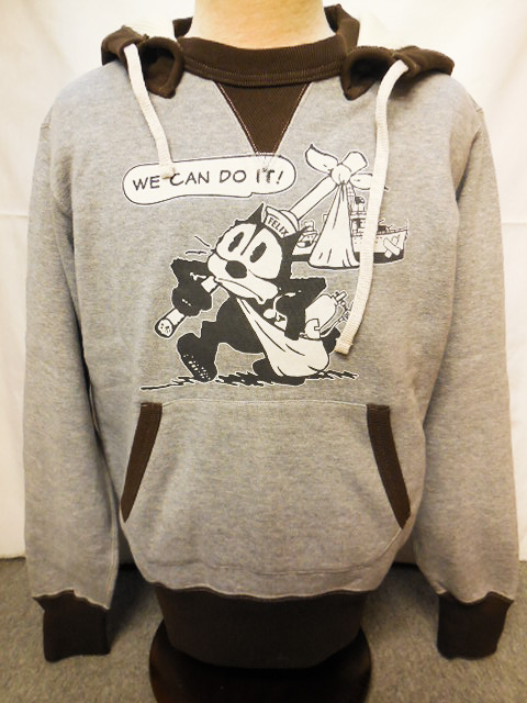 FELIX THE CAT 後付けフード スウェットパーカ